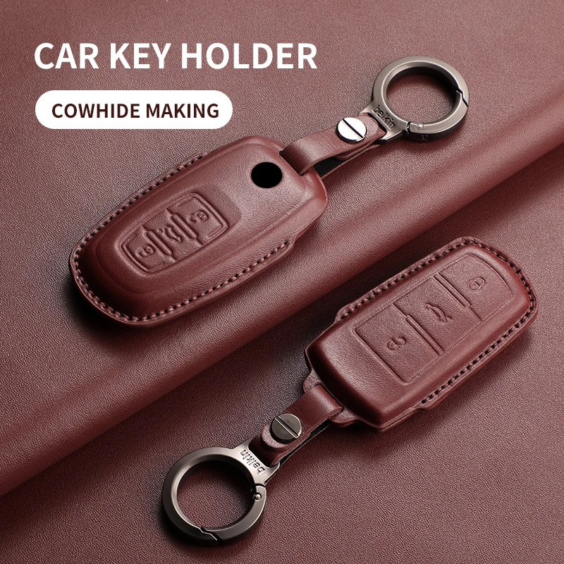 

Leather Car Remote Key Case Cover For VW Volkswagen Passat Golf 7 MK7 MK6 Polo Jetta Tiguan CC Passat Touareg B6 B7 Key Protecto