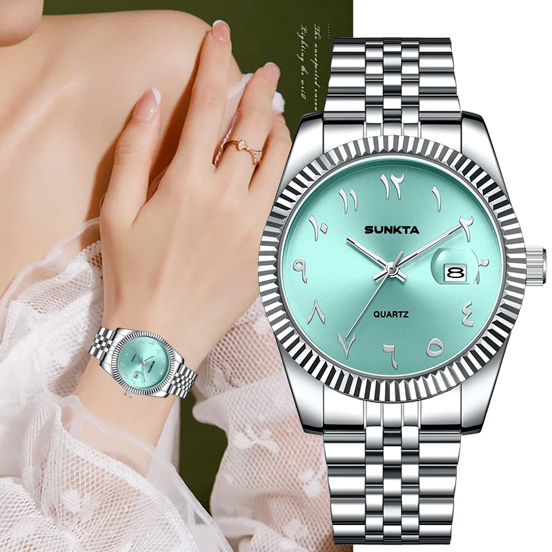 SUNKTA LIGE Elegant Classic Woman Watch Fashion Luxury Auto Date Stainless Waterproof Luminous Ladies Quartz Women's Wristwatch