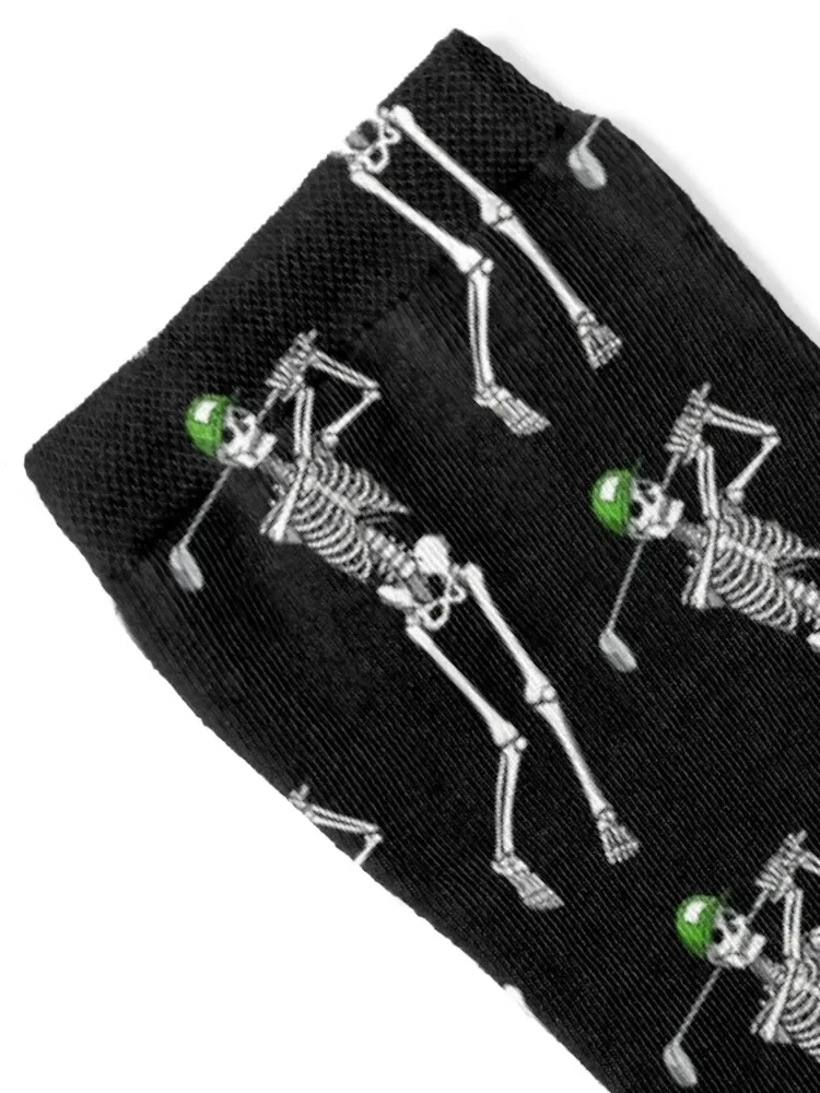 Golf Funny Golfing Skeleton Golfer Halloween Pattern Socks loose shoes christmas gift Socks For Girls Men's