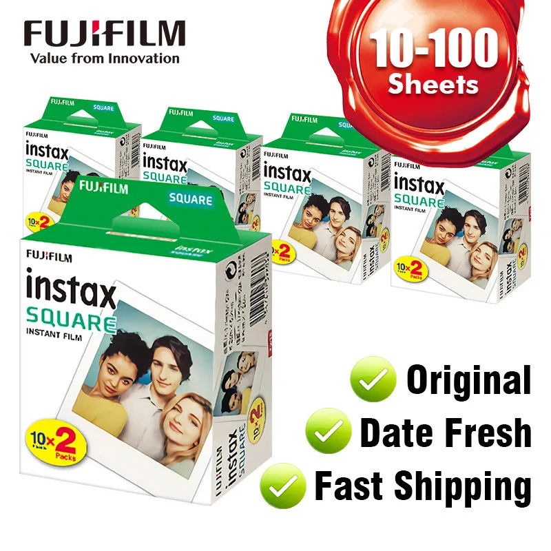 

Пленка Fujifilm Instax Square White/MONO Square Film/Wide Film, двойной набор для Instax SQ1, SQ6, SQ20, фотокамер Instax и принтера SP-3