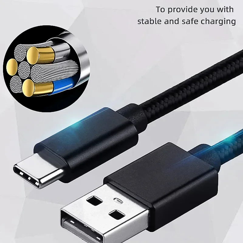 DATA FROG Durable 2 & 3 Meter Type C Charging Sync Cord Compatible With PS5 Xbox Series S X Gamepad view 4
