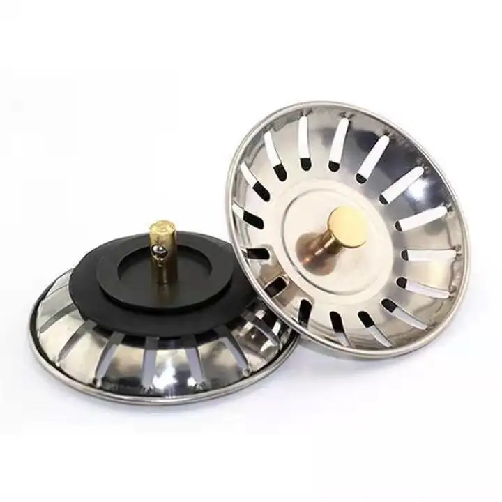 1*Stainless Steel Kitchen Sink Strainer 80/82/84mm Kitchen Water Basin Sink Drainer Strainer Basket Waste Plug Stopper Filter