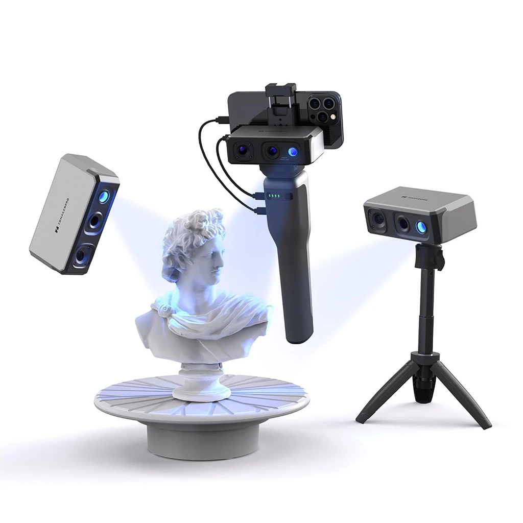 3DMakerpro Seal 3D Scanner for 3D Printer with 0.01mm Accuracy 24-bit Color Camera 10FPS Scanning Speed Anti-Shake 3D Model Scan