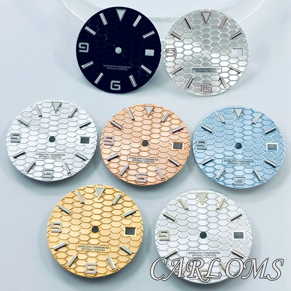 جودة عالية 29 مللي متر NH35 ساعة الطلب الأخضر مضيئة تاريخ جديد 369 ساعة الوجه لتاج 3/3.8 #1