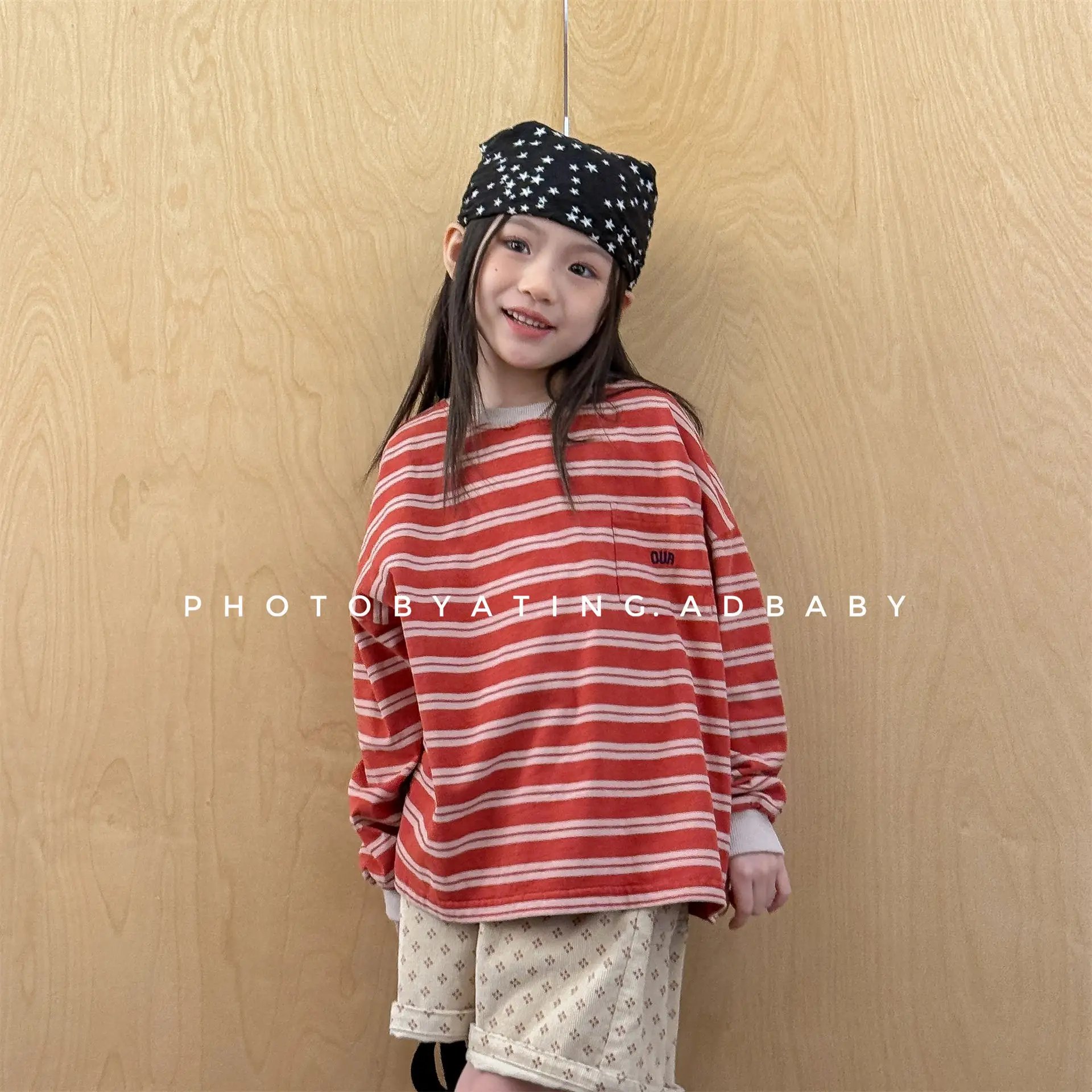 2026 New Spring Baby Boys Striped T-shirts Long Sleeve Pullovers Tops Korean Style Children Casual Tees