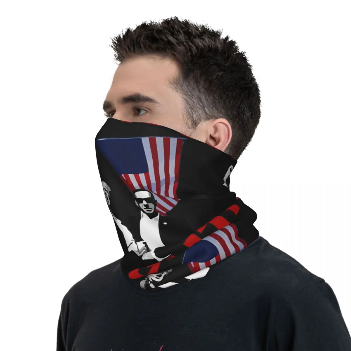 Outdoor Sports Balaclava Fight Trump Assassination Attempt Bicycle Mask Soft Bike Face Masks Riding UV Protection Scarf Bandana