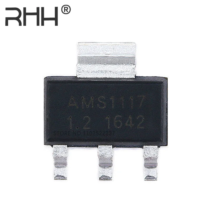 20PCS AMS1117-1.2 1.8 2.5 3.3 5.0V ADJ SOT-223 120Hz Power Management ICS Voltage Regulators Linear LOW DROP OUT LDO Regulators