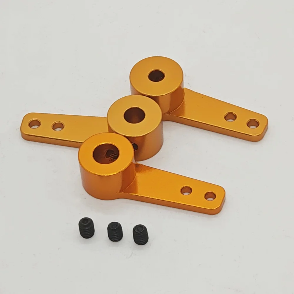 1 stücke Aluminium Legierung Lenkung Arm Lenkung Stick Servo Arm Exzentrische Rad Kurbel Verknüpfung M1.5 Schlüssel M3 Schraube für RC auto Roboter