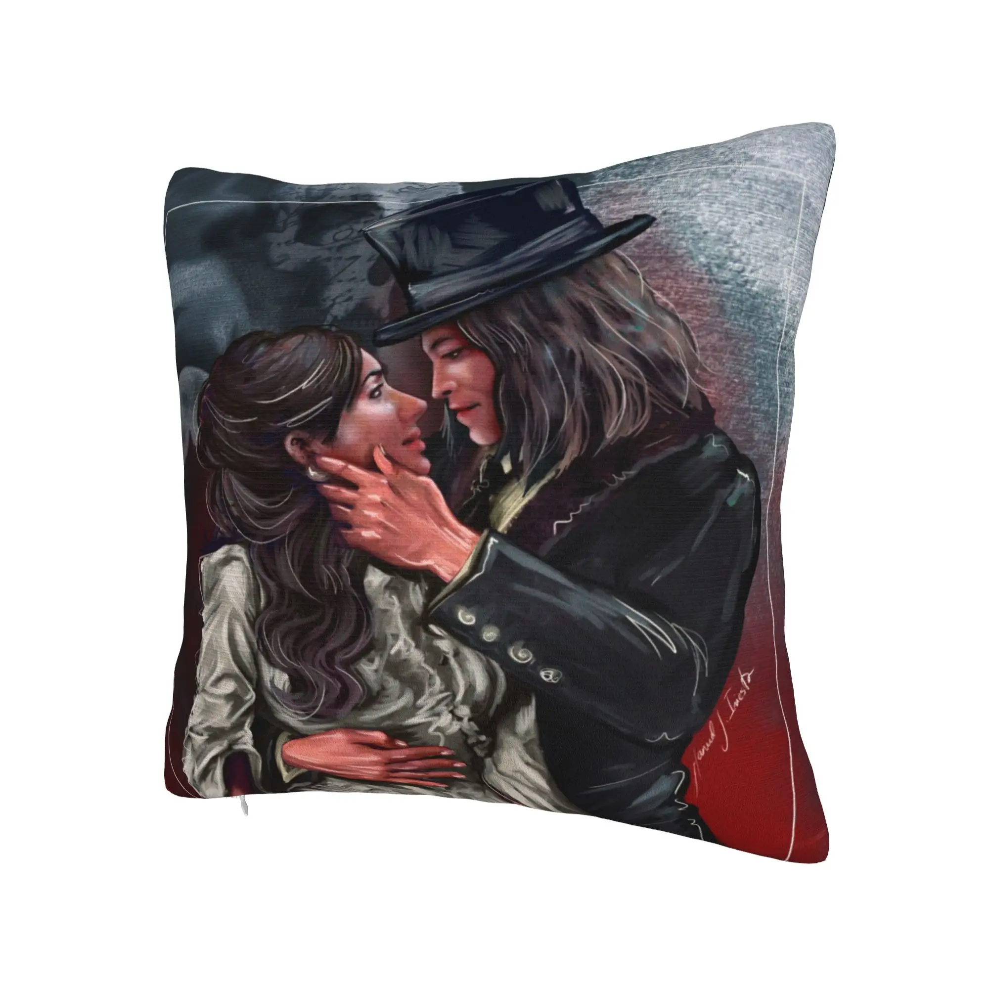 D-Dracula A Love T-Tale Pillow Cover  Retro Trendy Pillow Case For Couch Sofa Bedroom Square Cushion Cover Gift