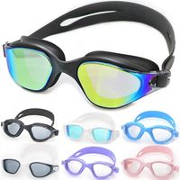 PC Anti-fog Diving Goggles Waterproof Anti-UV Swimming Goggles Electroplated Wide View UV Protection Swim Eyewear Diving