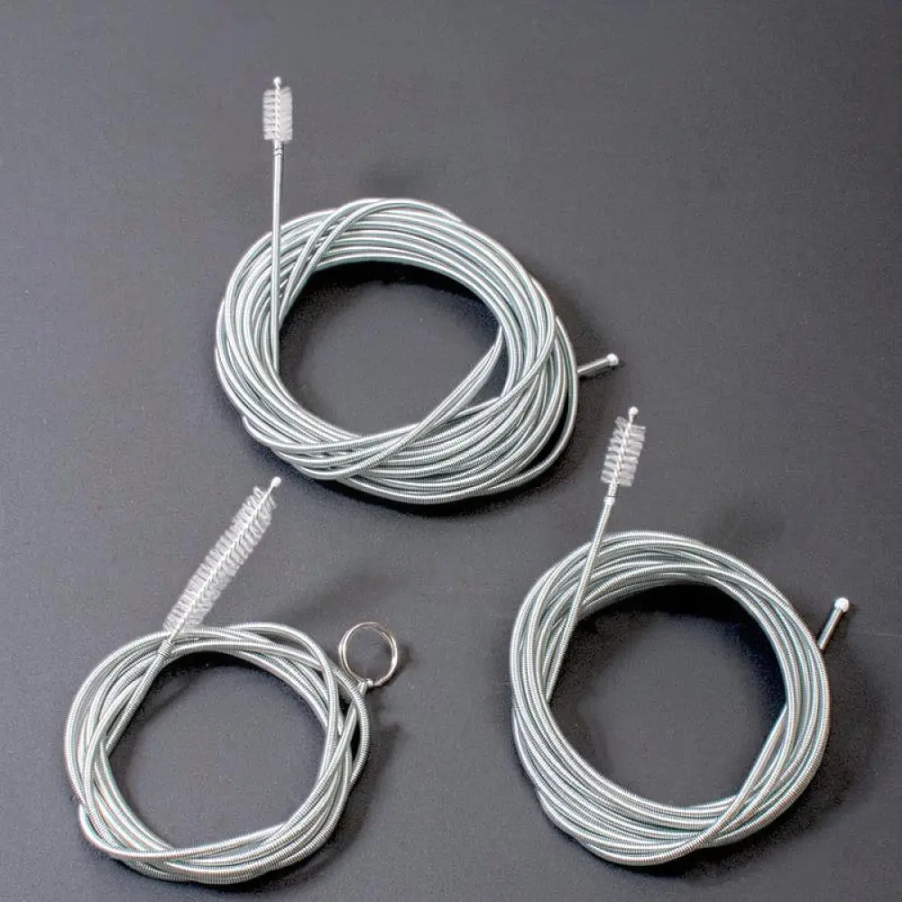 AC Pipe Cleaner Brush For Home Air Conditioning System Drain Hole Dredging Flexible Steel Hose Maintenance Clearing Tool