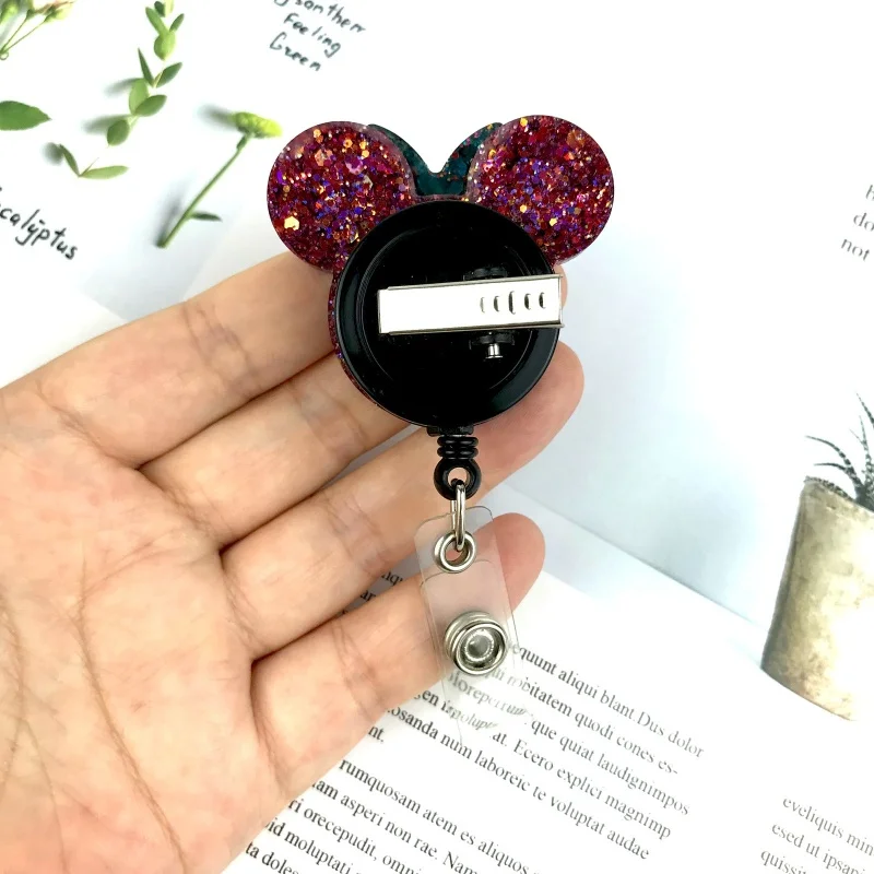 DIY Mickey Keychain Pendant Work Card Decoration Silicone Mold Mickey Name Tag pendant Decoration Crystal Epoxy Resin Mold