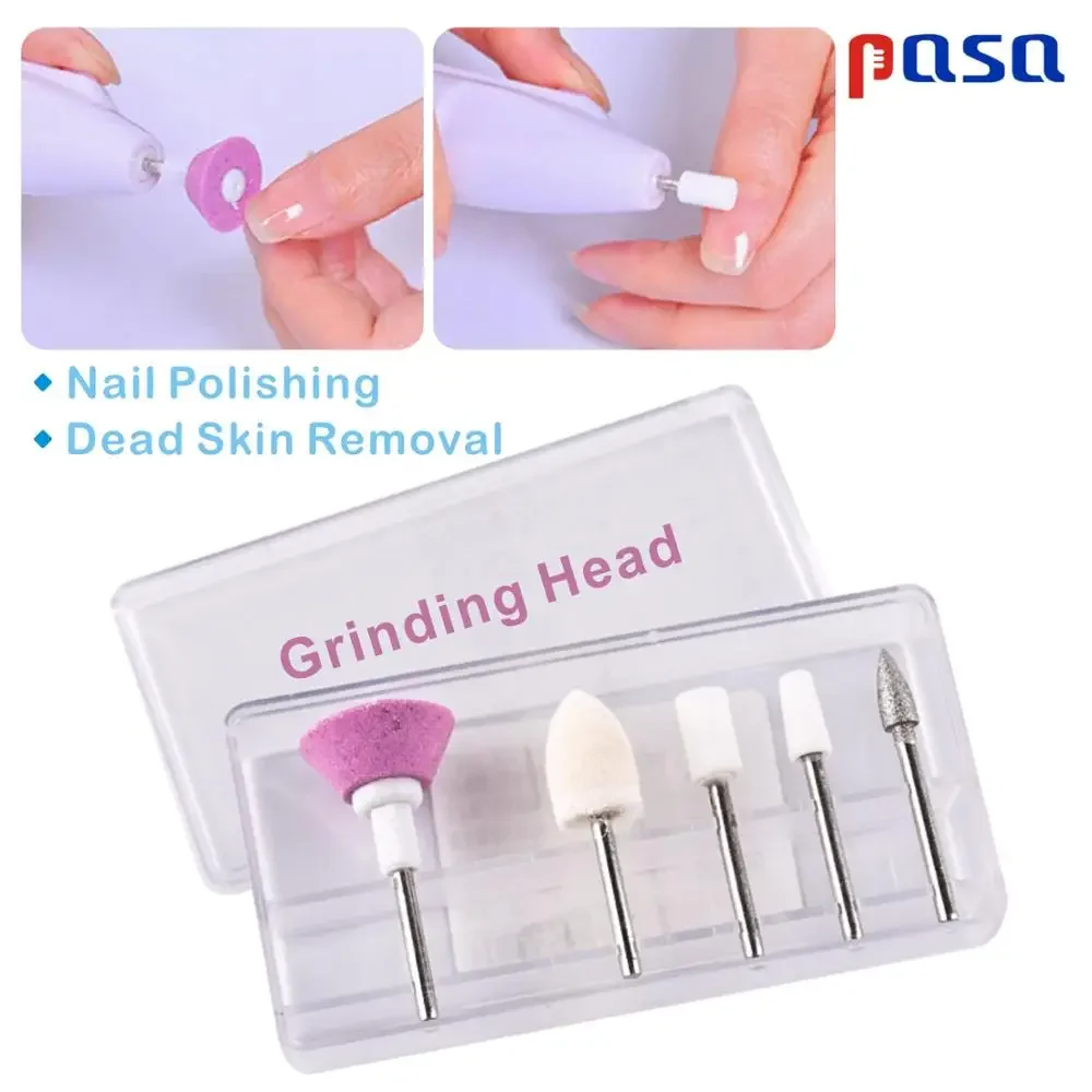 5 ピース 2.34 ミリメートルネイルドリルビットセット電気マニキュアペディキュアツールセラミック研磨ヘッド