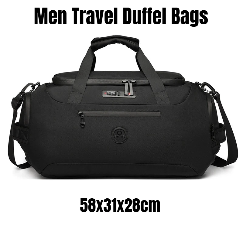 

Men's Waterproof Travel Duffel Bags with Shoe Compartment Wet Pocket Multi Carry On Luggage for Business Weekend Trip Backpacks