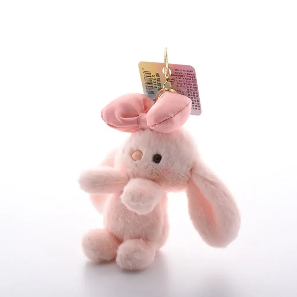 Birthday Present Cute Bow Rabbit Keychain Creative Delicate Plush Toy Doll Soft High Appearance Level Bag Pendant