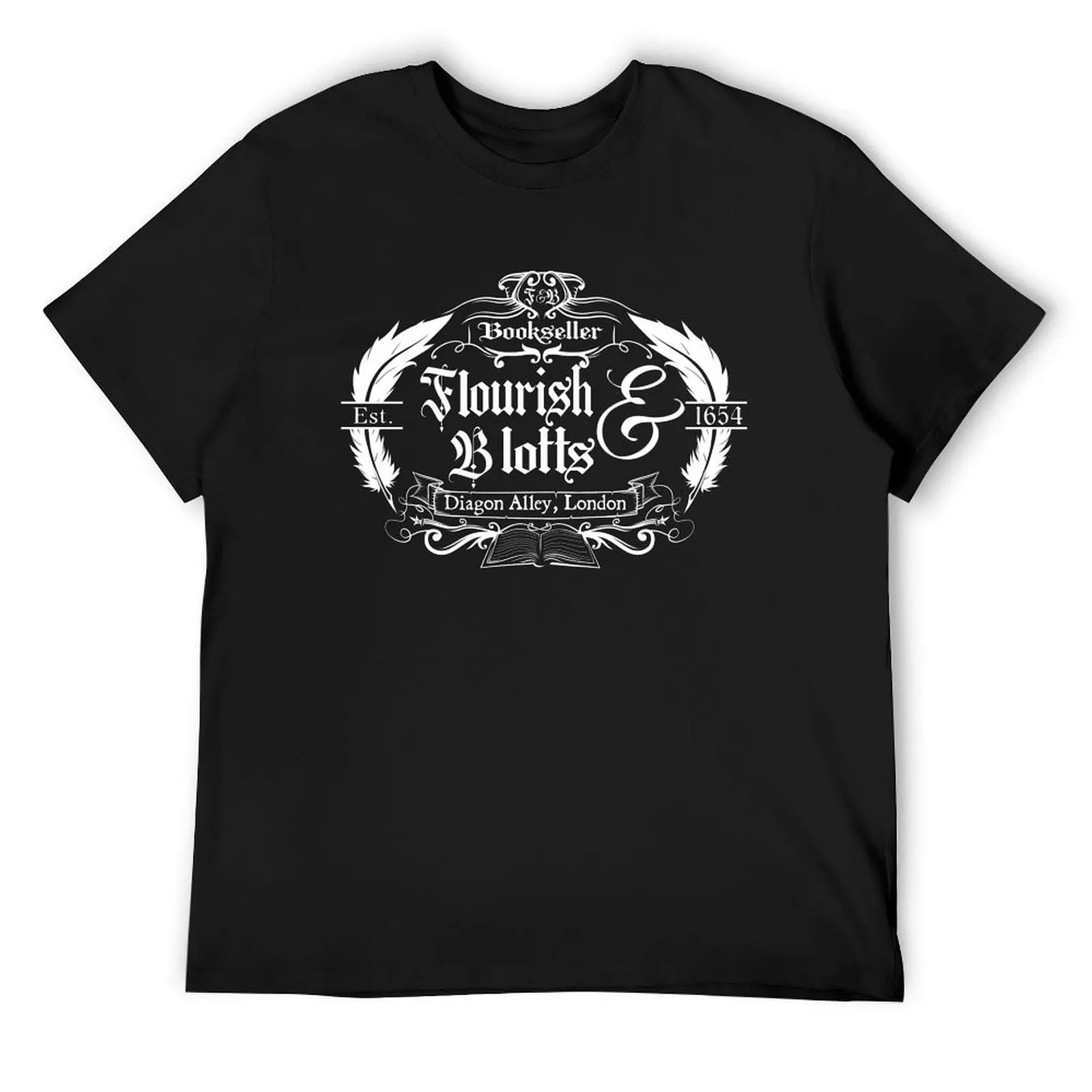 

Flourish and Blotts T-Shirt plus size tops anime shirt blue archive plus size men clothing