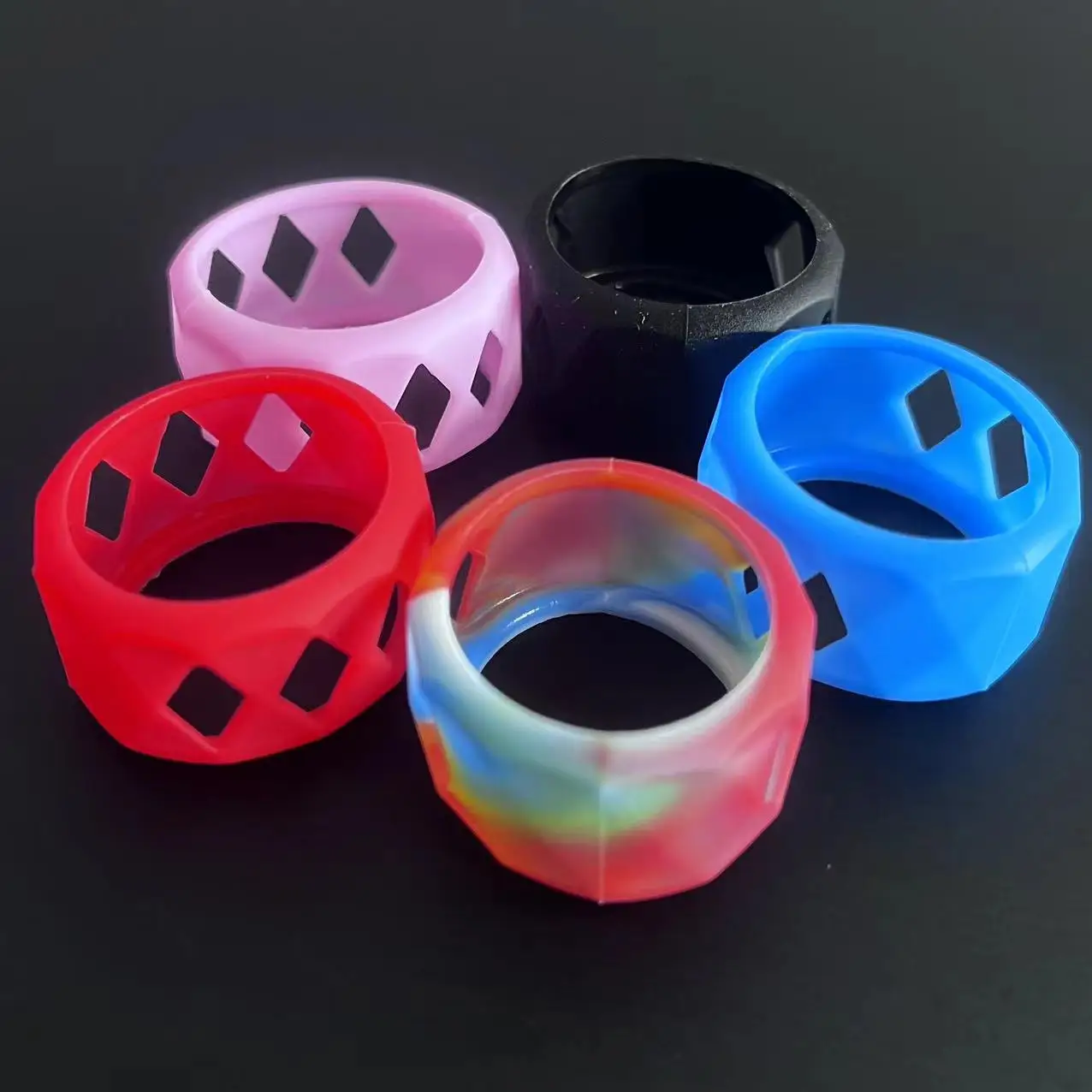 Office Bulb/fat/mesh/bubble Silicon Protective Sleeve Anti Slip Position Ring Rubber Decorative Band Templates glass cover
