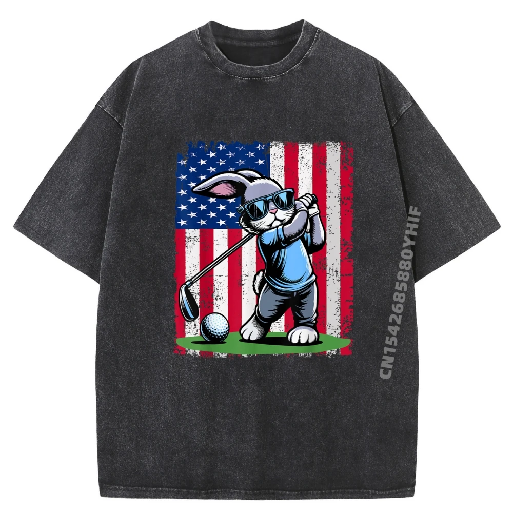 

Забавные топы, футболка с рисунком кролика для гольфа для мужчин, классическая футболка с принтом, мужская винтажная стираная одежда