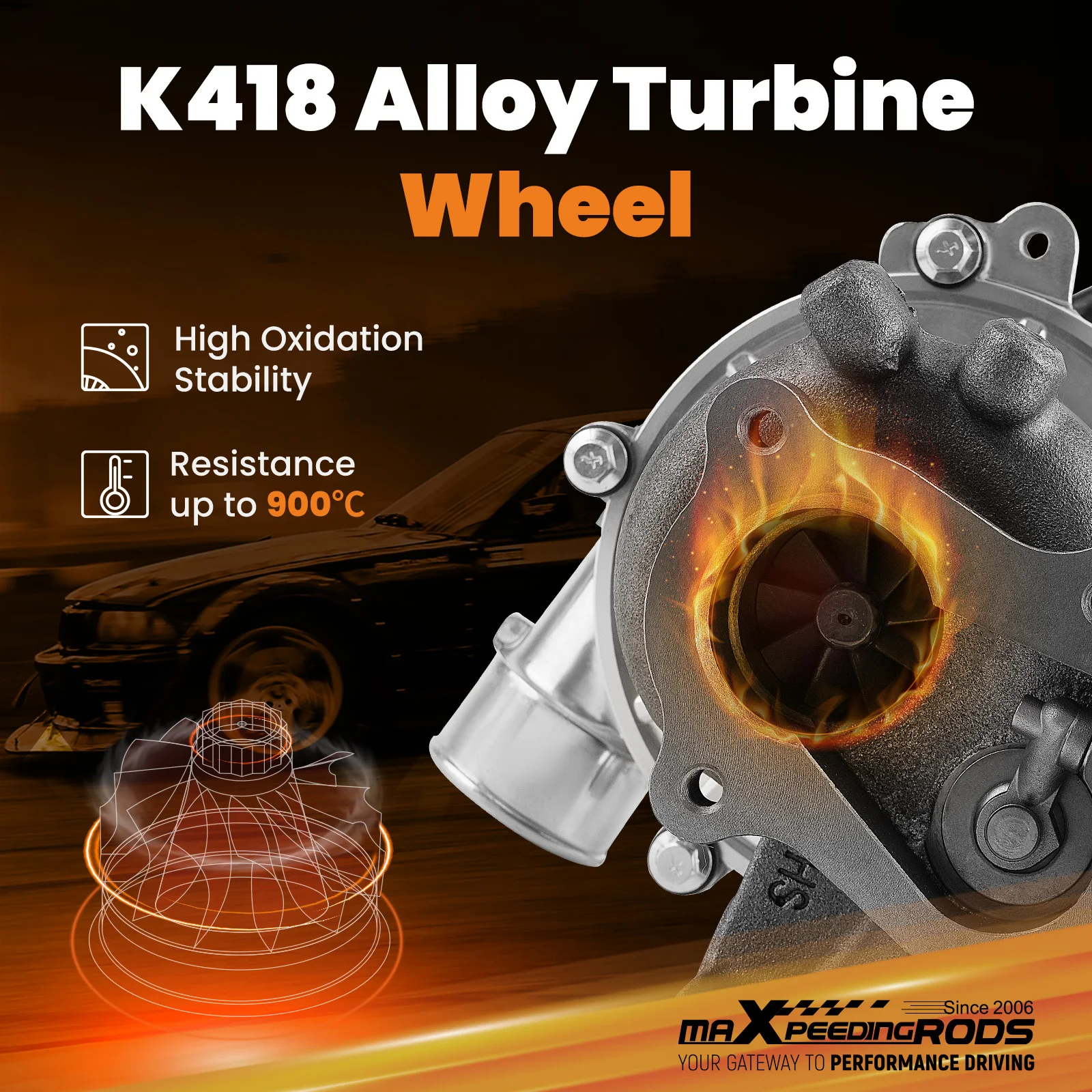 شاحن توربيني لتويوتا لاند كروزر هايلكس إنوفا 2.5L 2KD ديزل 2001- 17201-30080 1720130080 #3