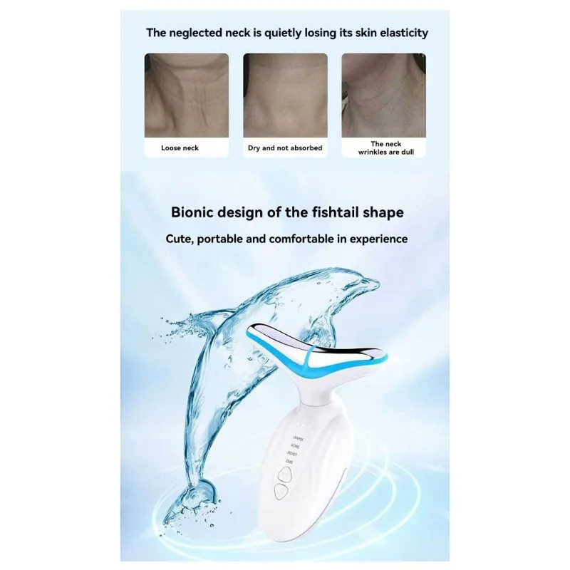 TAIGH-instrument de beauté raffermissant masseur d'instrument de beauté de cou léger de sept couleurs, dispositif d'infusion d'essence