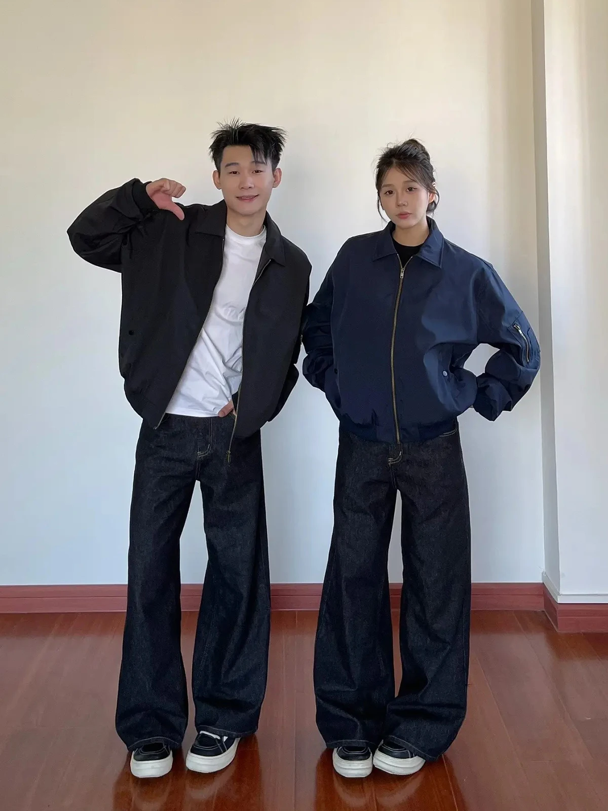 Cleanfit Short Flight Jacket Men's Spring American Retro Collar Baseball Uniform High Quality Couple Outerwear Polyester Fiber