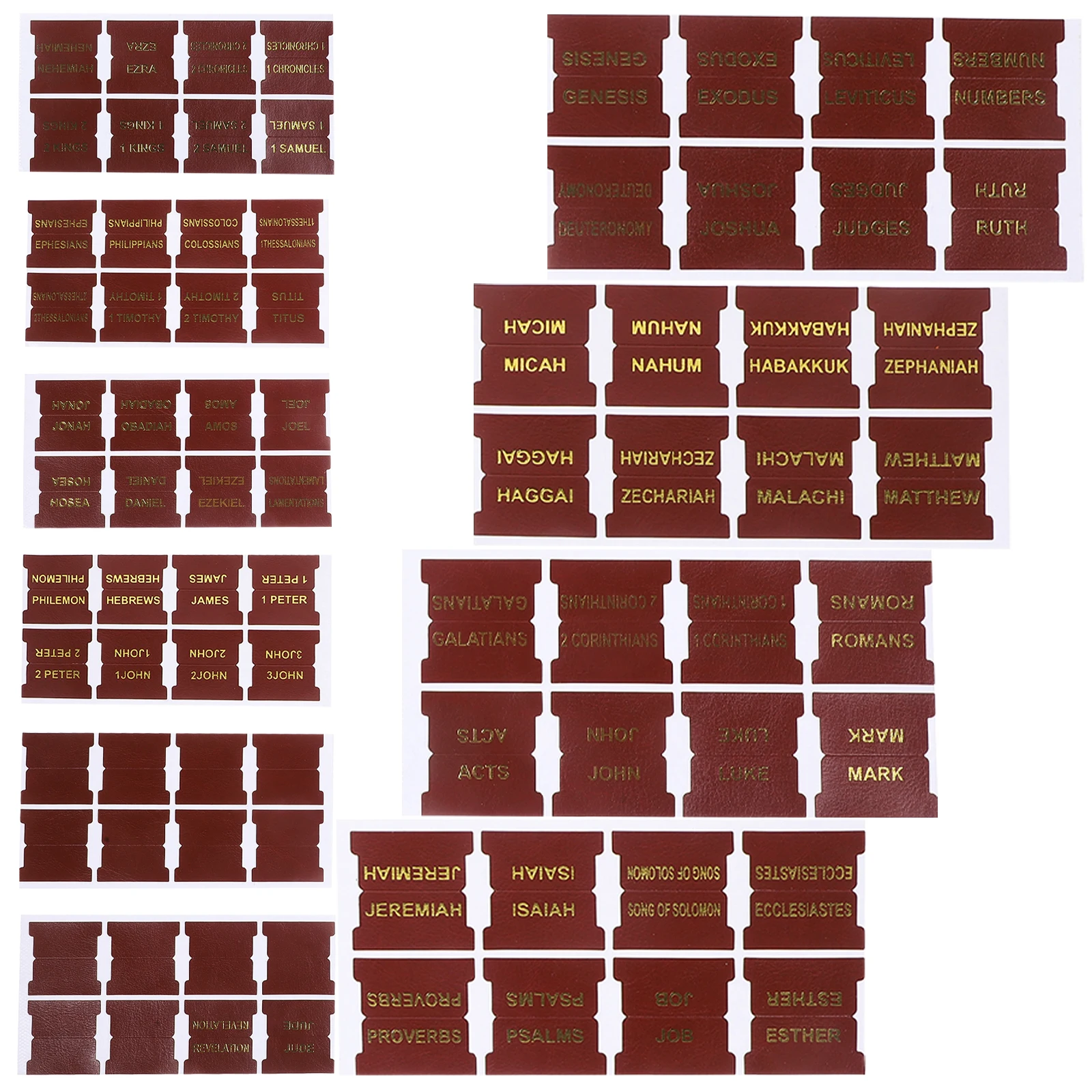 80 Pieces Index Stickers Bookmark Labels White 10 Sheets Book Tabs Study Bible Book Tabs Supplies Notebook