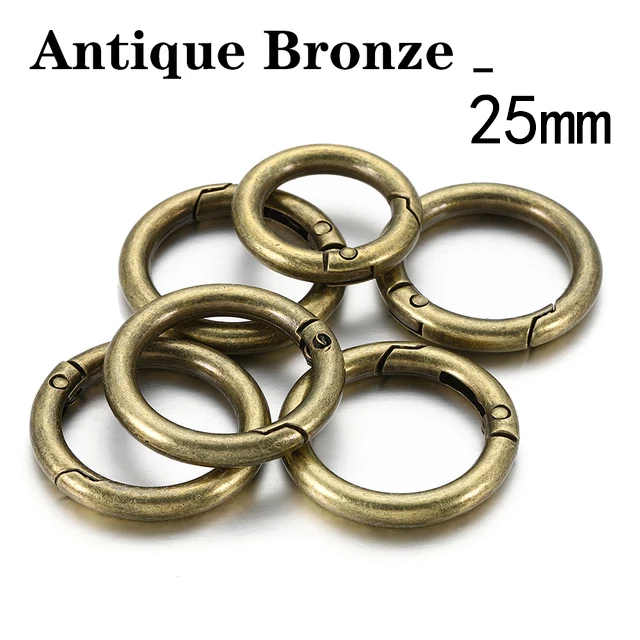 5pcs Metal O Ring Spring Clasps for DIY Jewelry Making