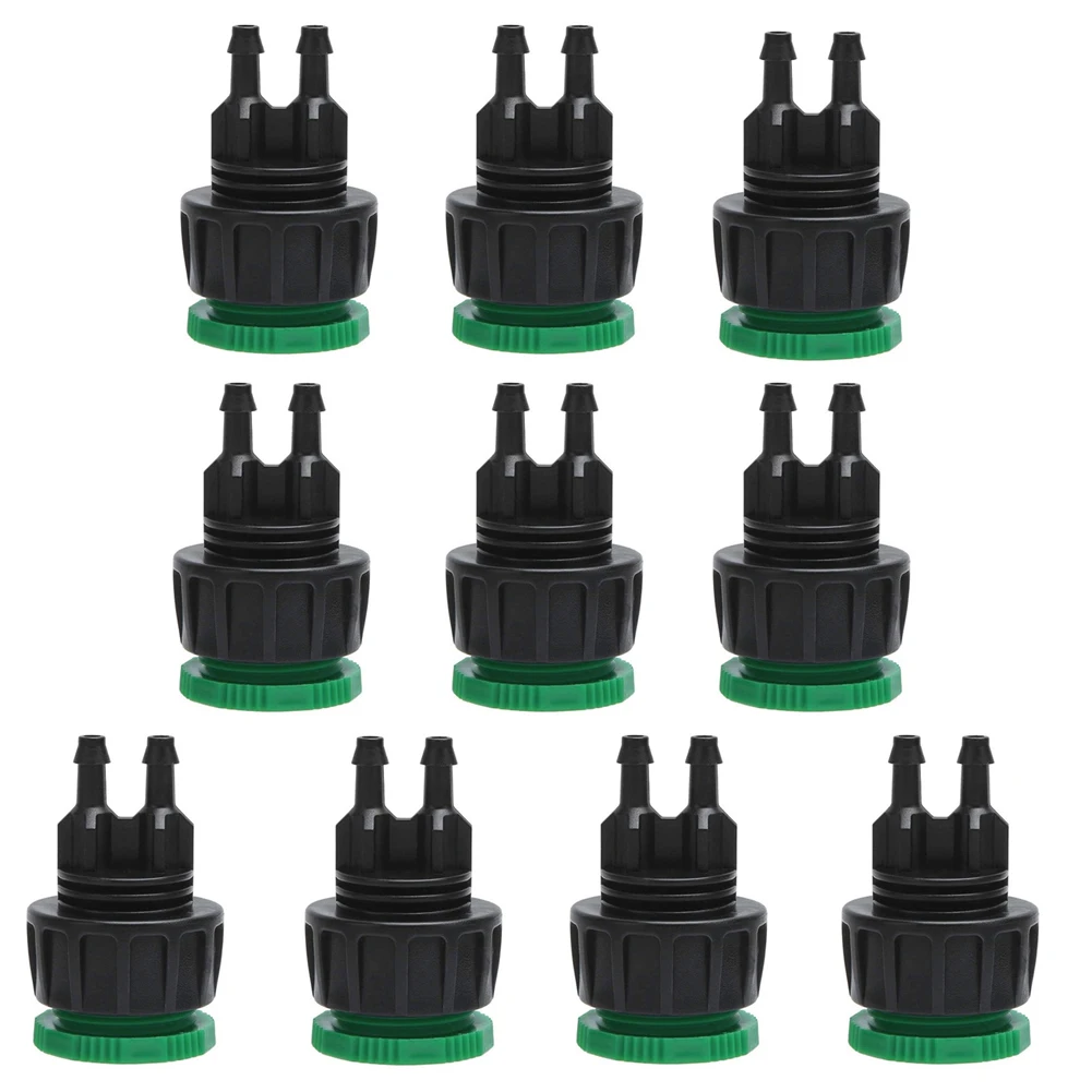 Drip Irrigation Hose Connector Set Fits 4/7mm Tubing with Quick Connect Design for Faucet Attachment in Home Garden and Farm Use