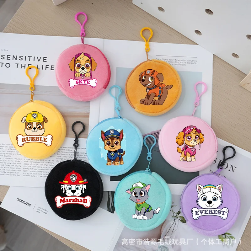 Porte-monnaie Pat'Patrouille Chase Skye, motif dessin animé, avec fermeture éclair, mini, souple, tendance, pour monnaie et écouteurs, cadeau d'anniversaire