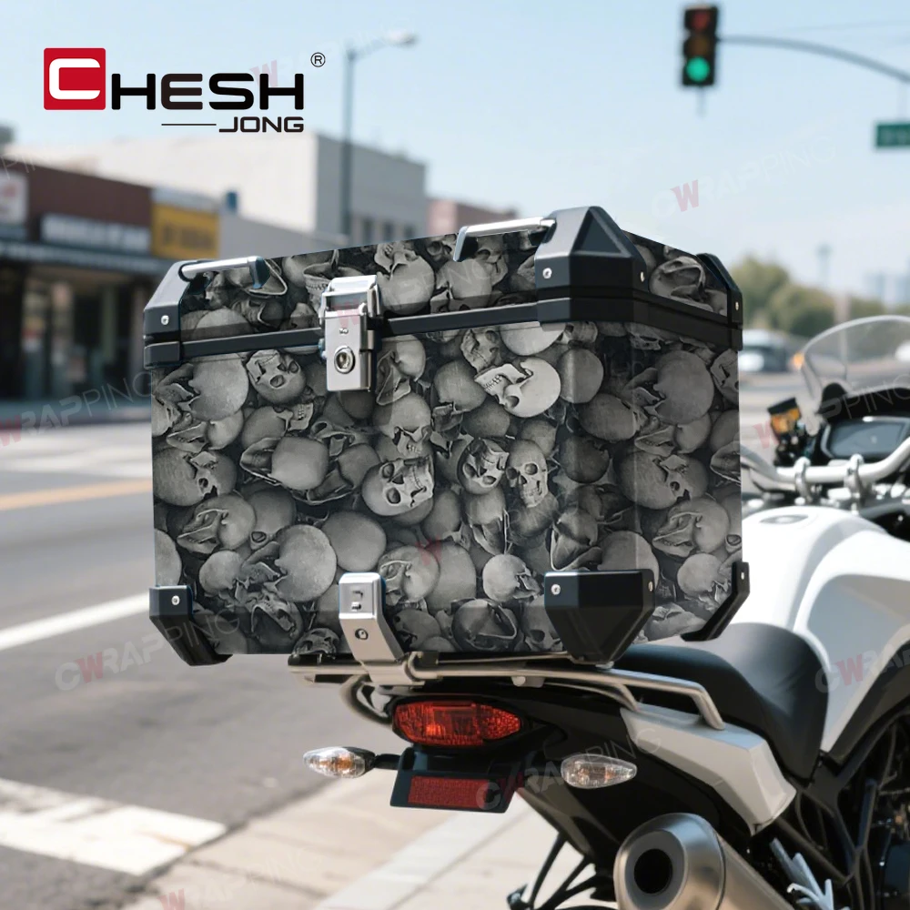 الجمجمة الفينيل التفاف فيلم هالوين الفينيل ورقة لأجسام السيارات اكسسوارات السيارات في الهواء الطلق أدوات التفاف لوازم سيارة الجسم الأفلام يلتف #1