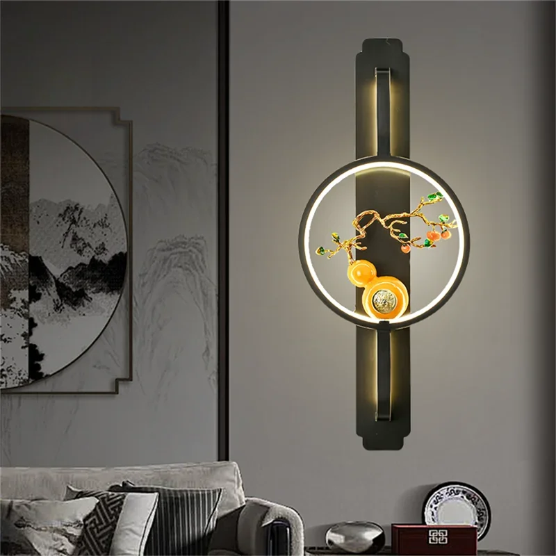 APRIL Contemporary Brass Wall Lamp Retro Creativity LED Living Room Bedroom Study Room Hotel Villa Hall Way Aisle Light