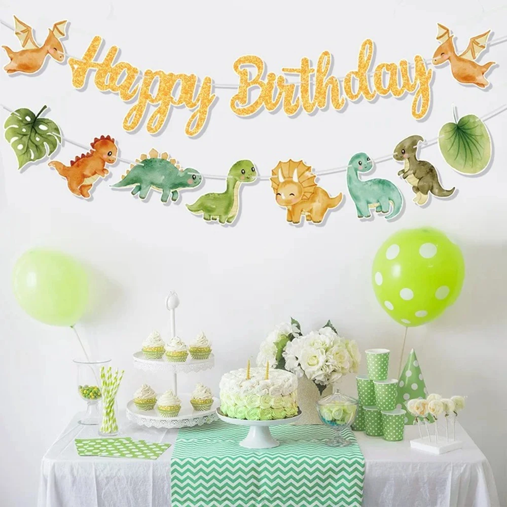 1 Set Farm Animal Banner Paper Garland Mermaid Dinosaur Jungle Theme Butterfly Hanging Pendant Kids Birthday Party Decor Supply view 2