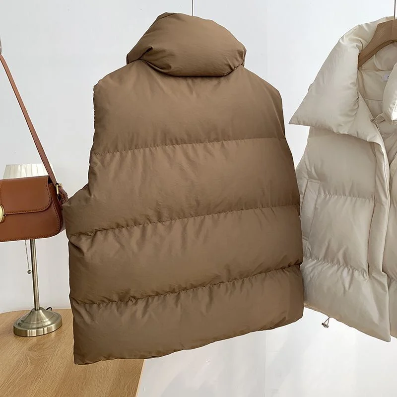 Chaqueta cortavientos de invierno para niños, chaleco cálido sin mangas, algodón de plumón para exteriores para adolescentes 2024, ropa de chaqueta gruesa