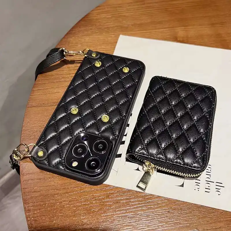 Роскошный кожаный чехол для телефона с тисненым узором для iPhone 15 14 13 12 Pro Max Модный популярный однотонный чехол с золотыми буквами