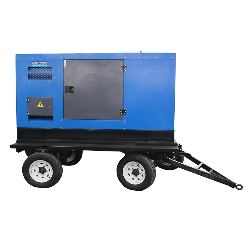 مولدات الديزل الصامتة المحمولة مولدات المقطورة المتنقلة 30kw 40kw