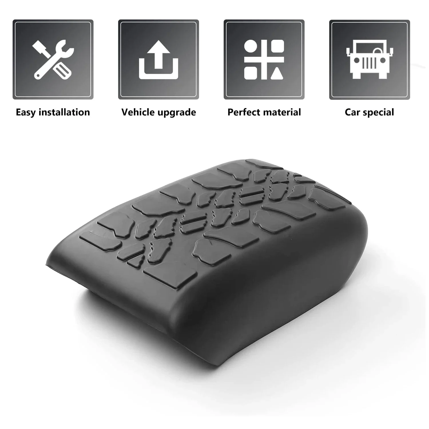 Waterproof Rubber Protector Pet Pad Center Console Armrest Box Cover For Jeep Wrangler TJ 2000-2006 JL Gladiator JT 2018-2023