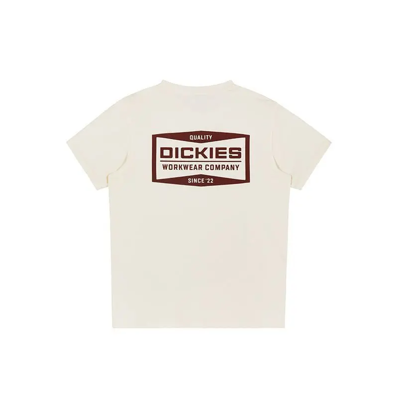 Dickies Vintage Letter Print T Shirt Loose Fit Crew Neck Summer Streetwear