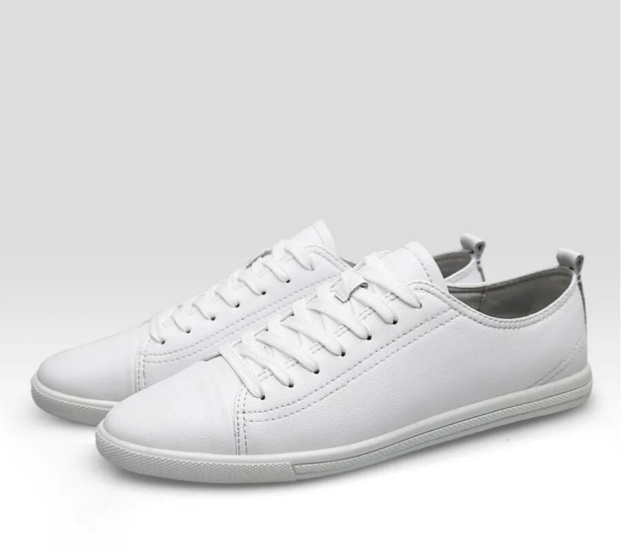 

Мужские повседневные кожаные туфли, классические перфорированные кроссовки, уличные прогулочные туфли на плоской подошве, универсальные, нескользящие, для активного отдыха