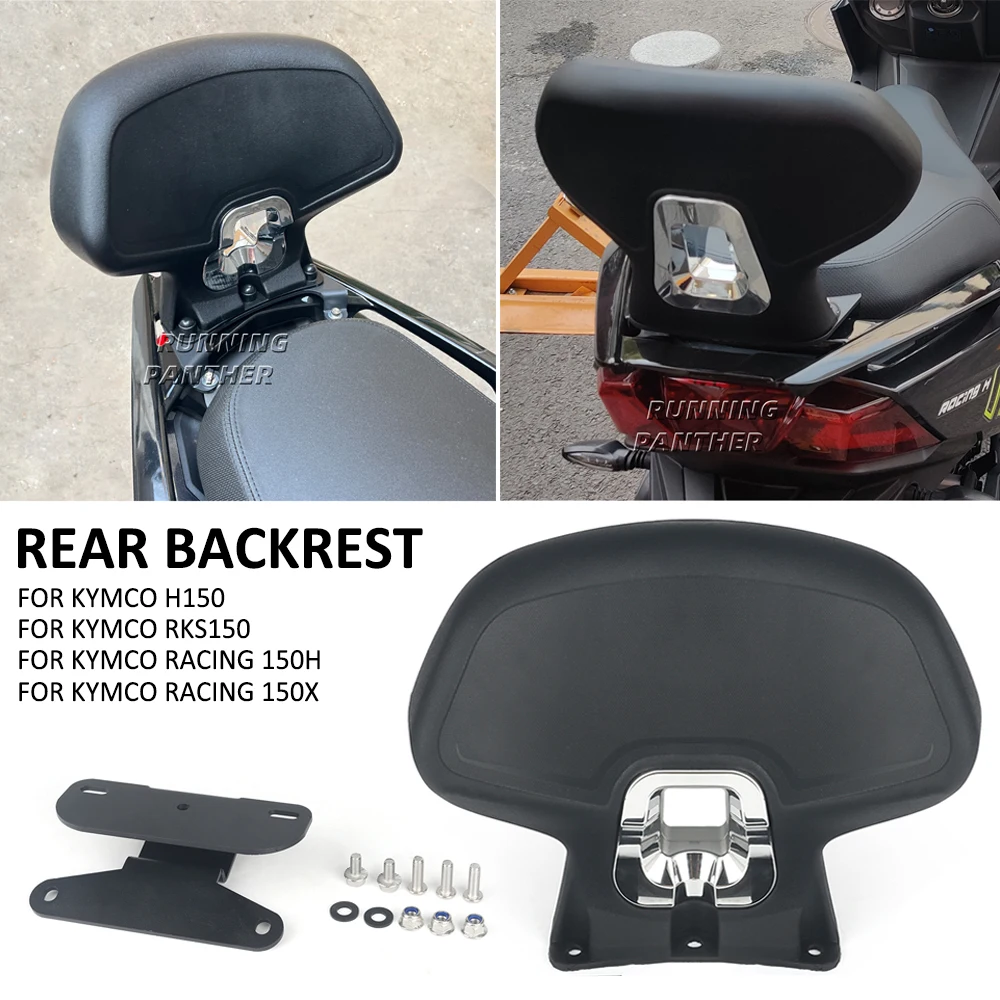 

FOR KYMCO H150 RKS150 Racing 150H 150X Racing150H Racing150X Motorcycle Black Rear Passenger Seat Backrest Back Rest Cushion Pad