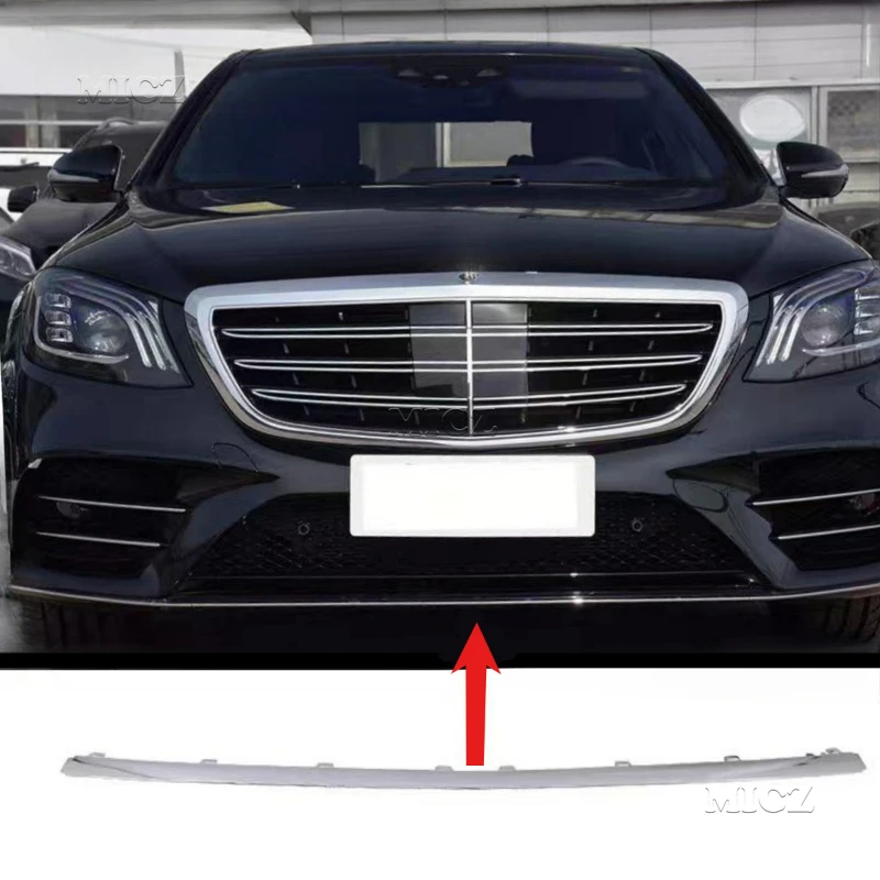 For Mercedes Benz S-Class W222 2018-2020 Front Bumper Bright Strip Electroplating Strip Chrome Strip OEM 2228857700 2228857800