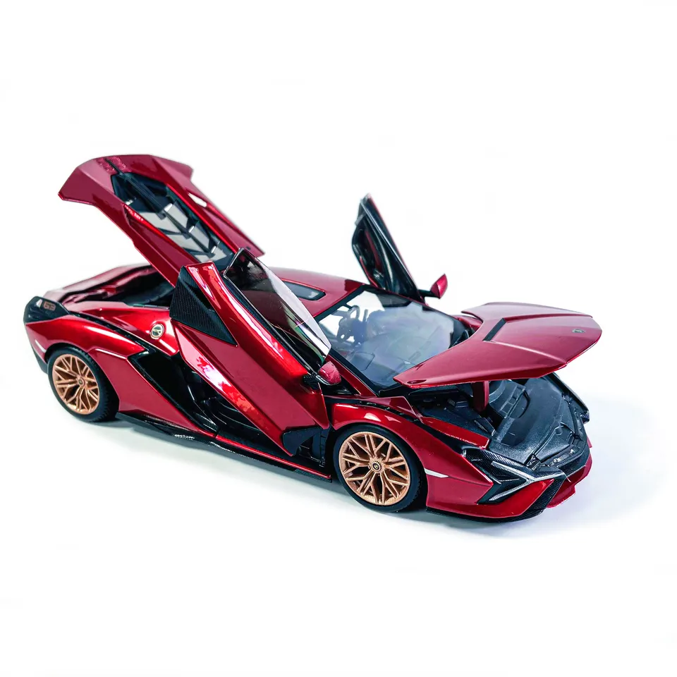 Bburago - Lamborghini Sian FKP 37 Vert, voiture miniature à l'échelle 1:18, réplique détaillée avec portes, capot et coffre ouvrants, licence officielle Lamborghini, âge recommandé 3+ ans Bburago - Lamborghini Sian FKP 37 Vert, voiture miniature à l'échelle 1:18, réplique détaillée avec portes, capot et coffre ouvrants, licence officielle Lamborghini, âge recommandé 3+ ans