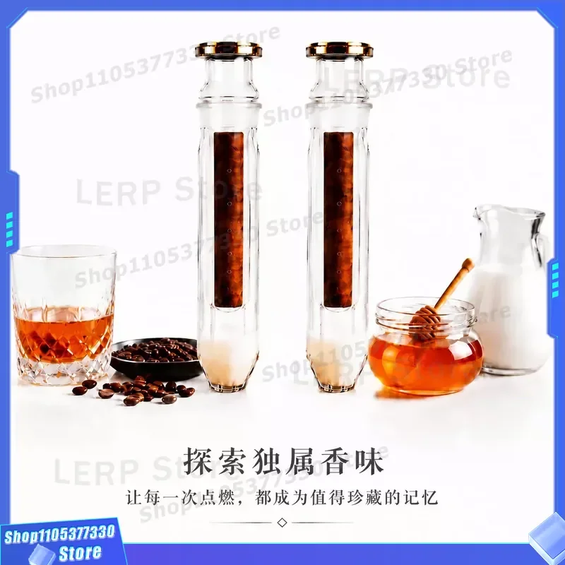Premium Cigar Humidor Glass Tube Sealing Jar for Moisture Preservation High End Accessories Gift Box Chunhua Display Stand