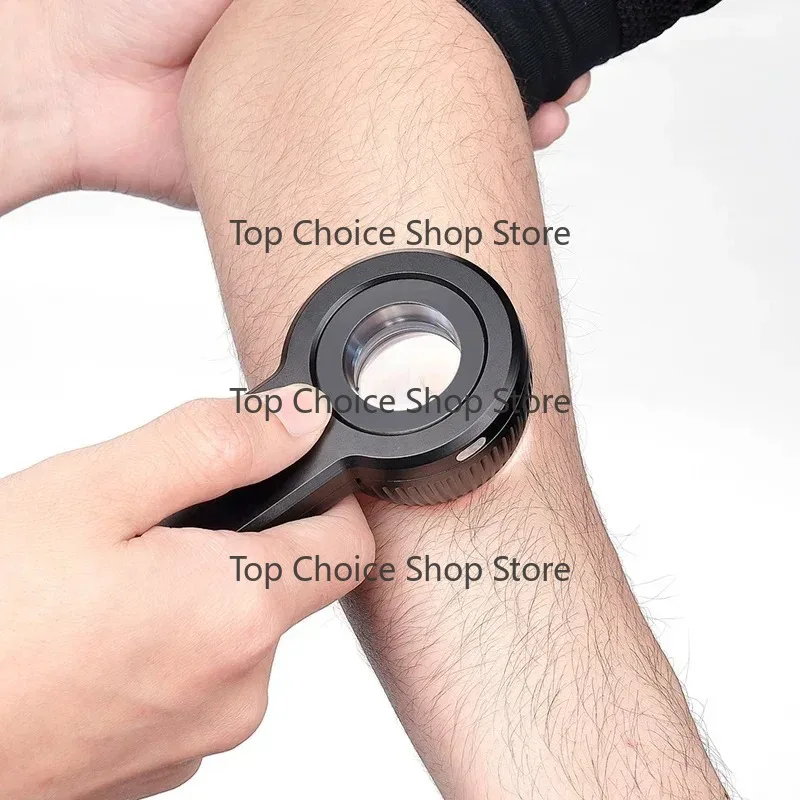 DE-3100 examine moles dermoscopic lens with double light  dermoscope the best dermatoscope with mobile phone in the world