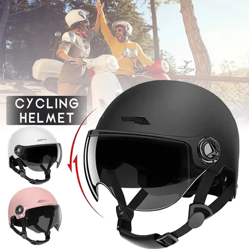 Casco de motocicleta, cascos de bicicleta para hombres y mujeres, casco de moto para adultos, casco de Scooter Retro ultraligero, accesorios para cascos