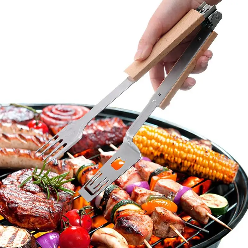 Cooking Tongs For Grilling Multifunctional Anti-Scald BBQ Tongs Professional Dishwasher Safe Grill Tongs Food-Grade Cooking