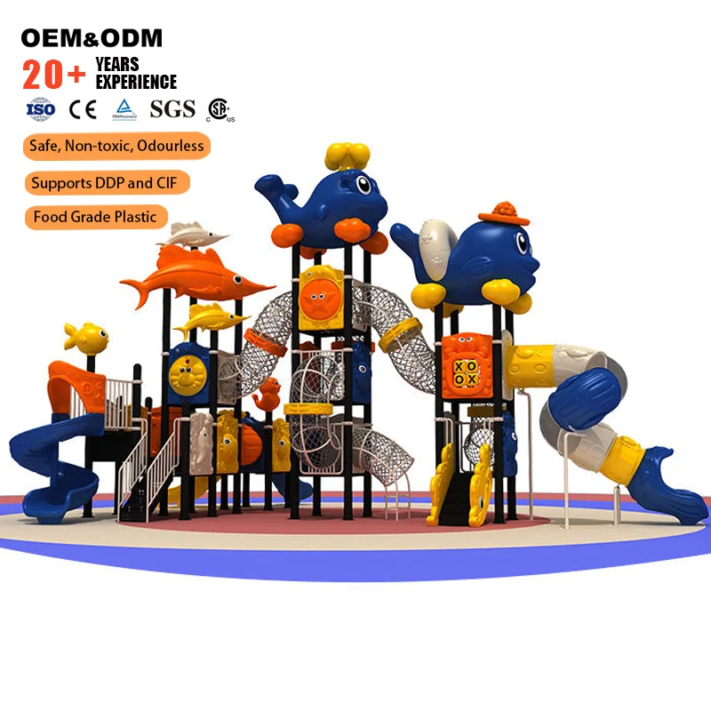 2026 Heavy-Duty Galvanized Steel & Plastic Frame Swing Sets Activity Adventure Center For Parks Kindergartens Schools & Gardens