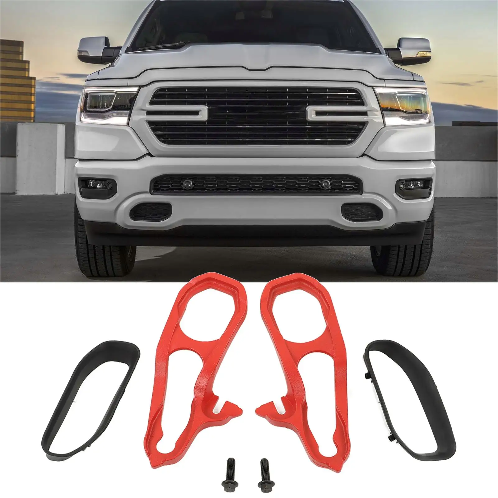 Gancio di traino anteriore muslimex (2 pezzi) per Dodge Ram 1500 2019-2022