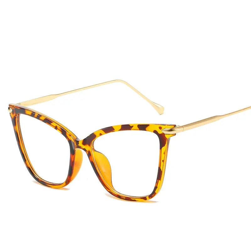 Ladies retro ojo de gato anti luz azul ordenador gafas de lectura y juegos para proteger los ojos