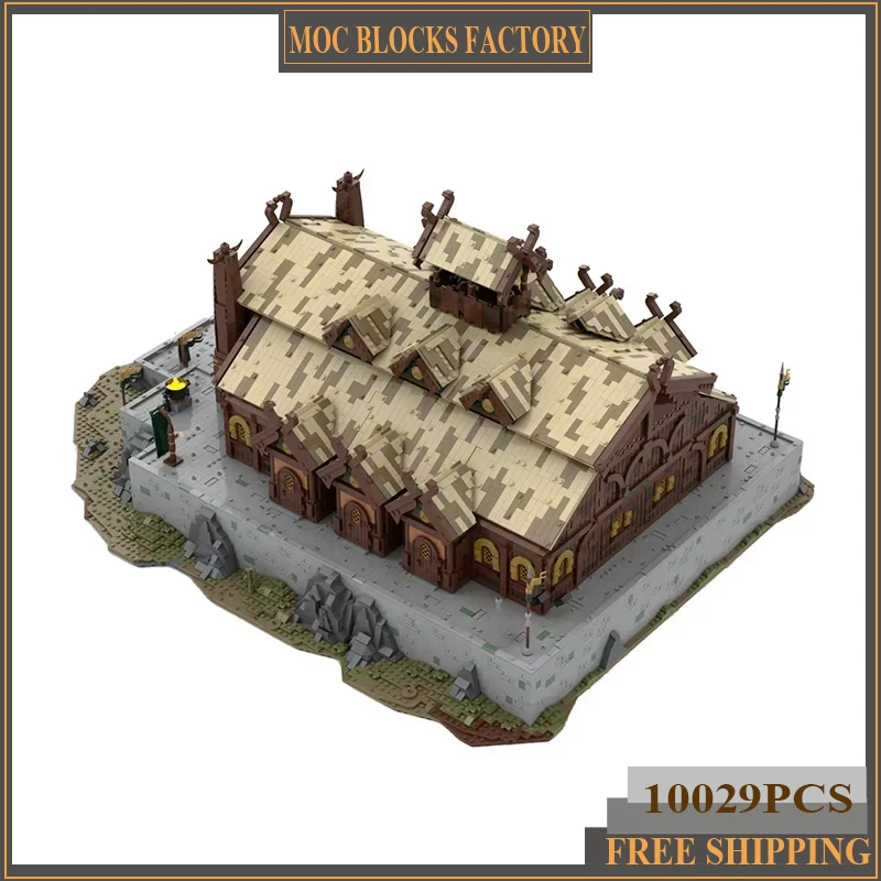 

Rings Movie YcMoc Building Blocks UCS Medu seld Golden Hall Model Technology Bricks DIY Medieval Times LOTR Castle Children Toys
