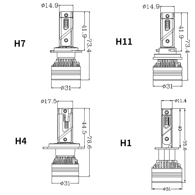 F3 led 90W H4 H7 h4 H8 H11 h13 Voiture LED Phares Ampoule Antibrouillard H7 H11 H8 9005 9006 H1 880 Voiture LED Phare Kit